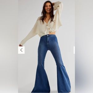Free People Just Float On Flare Jeans - Jericho Blue - Size 29